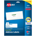 Avery Easy Peel Inkjet Address Labels, 1-1/3" x 4", White, 350 Labels/Pack (8162)