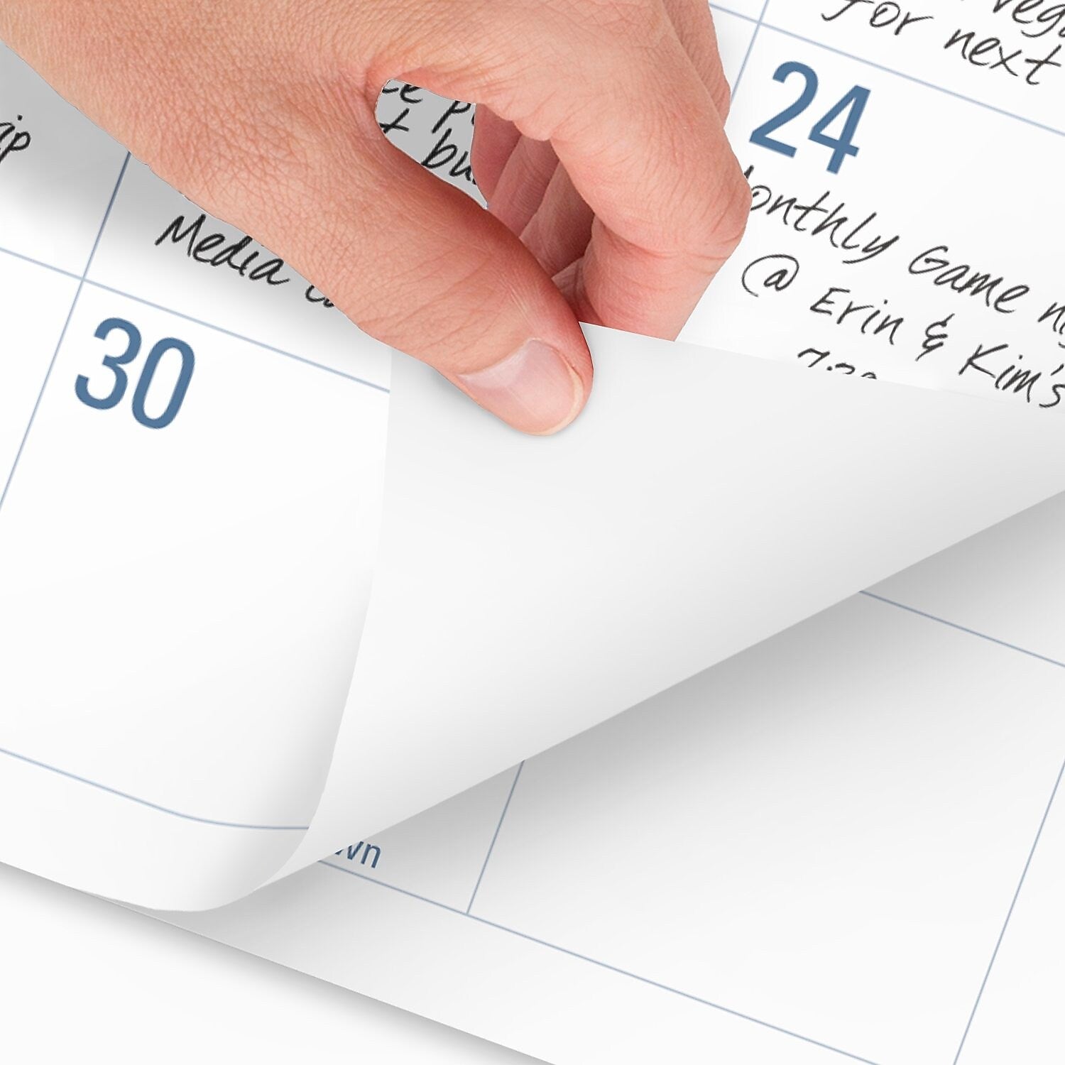 2026 AT-A-GLANCE Easy-to-Read 21.75" x 17" Monthly Desk Pad Calendar, White/Blue (SKLP24-32-26)