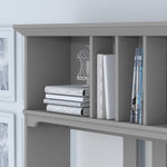 Bush Furniture Salinas 60"W L Shaped Desk with Hutch, Cape Cod Gray (SAL004CG)
