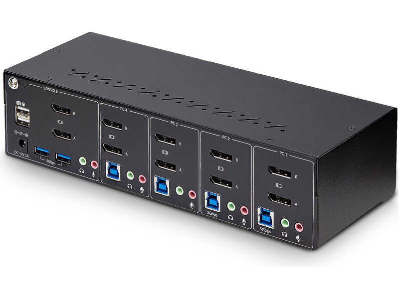 StarTech P4DD46A2-KVM-SWITCH USB DisplayPort 4-Port Dual-Monitor KVM Switch