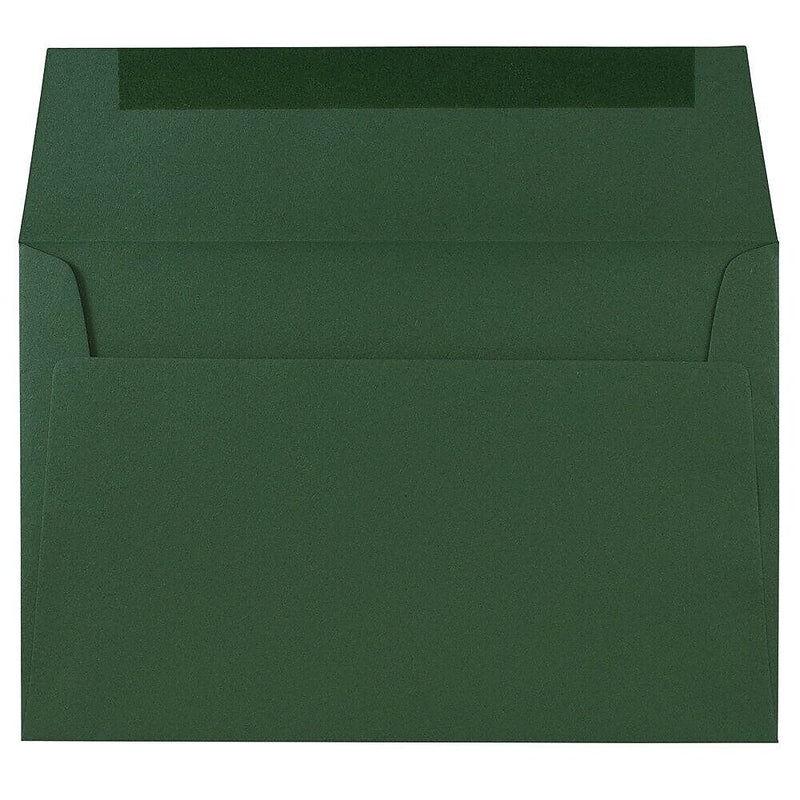 JAM Paper A9 Booklet Envelope 5 3/4" x 8 3/4", Dark Green, 100/Pack (157459d)