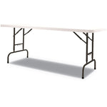Alera Adjustable Height Plastic Folding Table, 72w x 29 5/8d x 29 1/4 to 37 1/8h, White