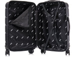 DUKAP Sense 24" Hardside Suitcase, 4-Wheeled Spinner, TSA Checkpoint Friendly, Black (DKSEN00M-BLK)