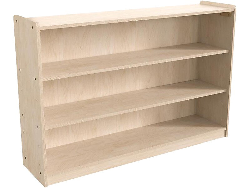 Flash Furniture Bright Beginnings 3-Section Open Storage Unit, 31.5"H x 47.25"W x 12"D, Brown (MK-ME088029-GG)