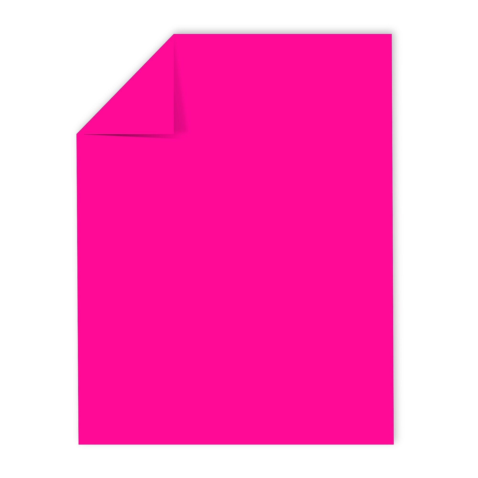 Astrobrights 65 lb. Cardstock Paper, 8.5" x 11", Fireball Fuchsia, 250 Sheets/Pack (22881)