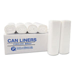 Low-Density Commercial Can Liners, 60 gal, 0.8 mil, 38" x 58", White, Interleaved Roll, 20 Bags/Roll, 5 Rolls/Carton