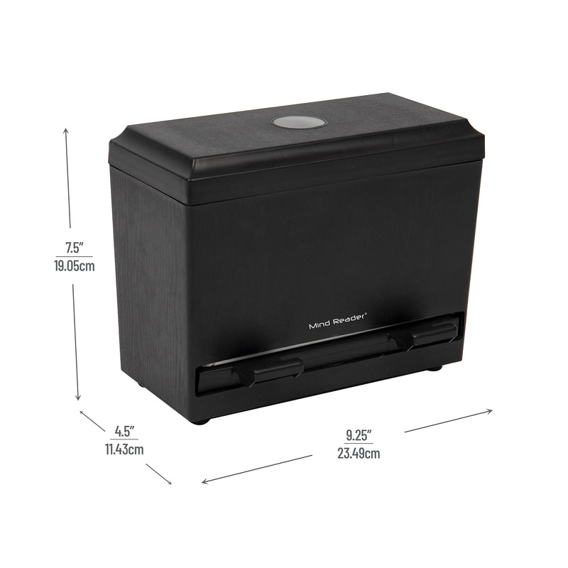 Mind Reader Plastic Straw Dispenser Pencil Dispenser, Black (STRAWDISP-BLK)