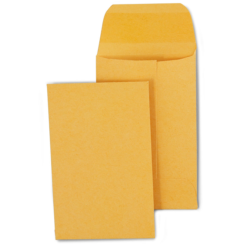 Staples #1 Currency Envelopes, 2 1/4" x 3 1/2", Kraft, 250/Box (ST19726-CC)