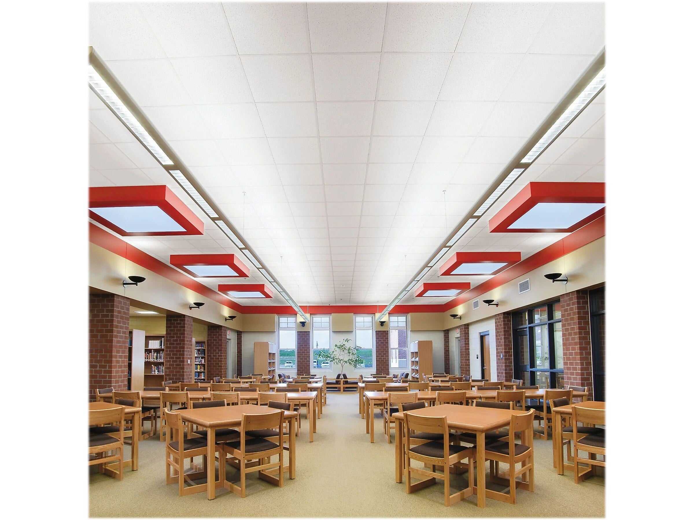 Armstrong FINE FISSURED Square Lay-In Edge Ceiling Tile, 24" x 48", White, 8/Carton (BP1811)