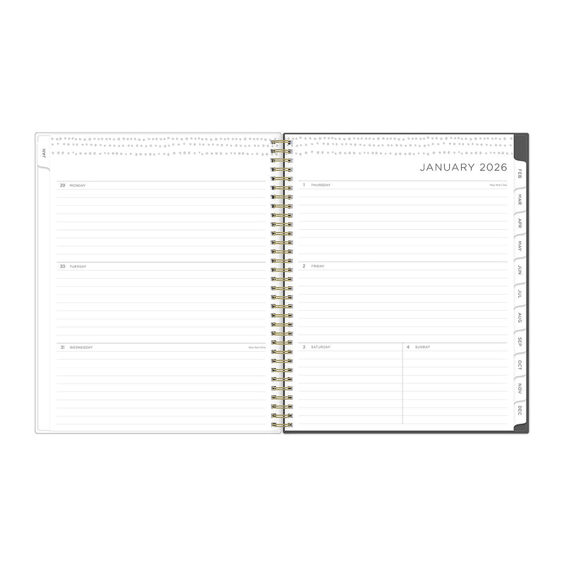 Planning Calendar KV Midnight Garden PP 8.5x11 RY26 Wkly/Mthly Safety Wirebound -