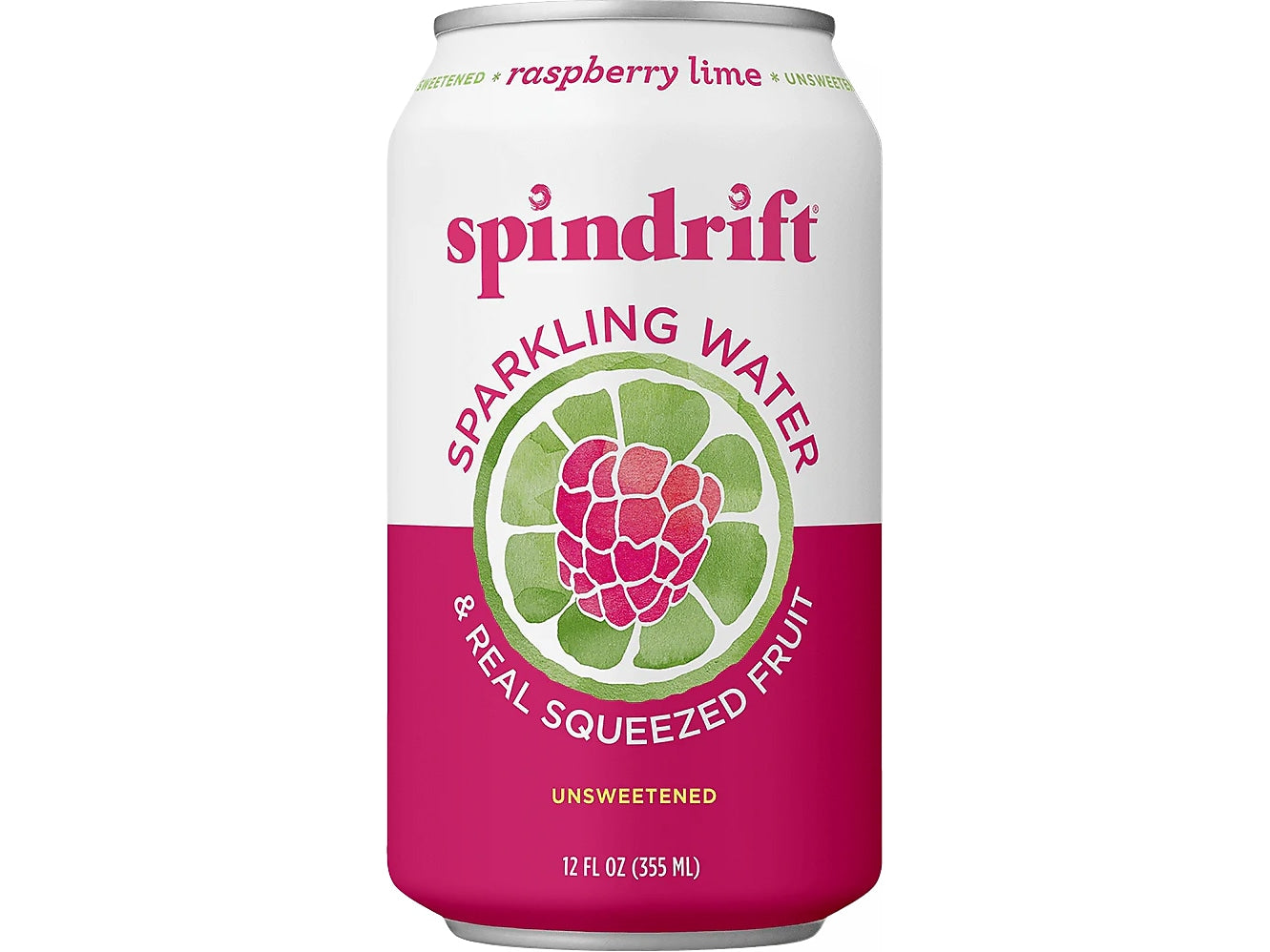 Spindrift Raspberry Lime Flavored Sparkling Water, 12 oz., 24 Cans/Carton (0-4108-0001)