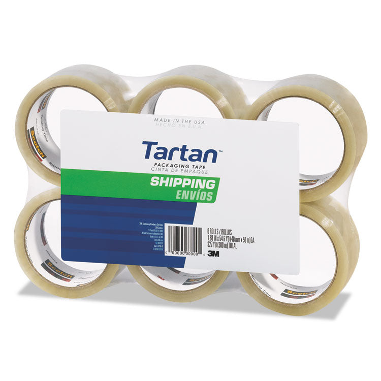 3710 Packaging Tape, 3" Core, 1.88" X 54.6 Yds, Clear, 6/pack