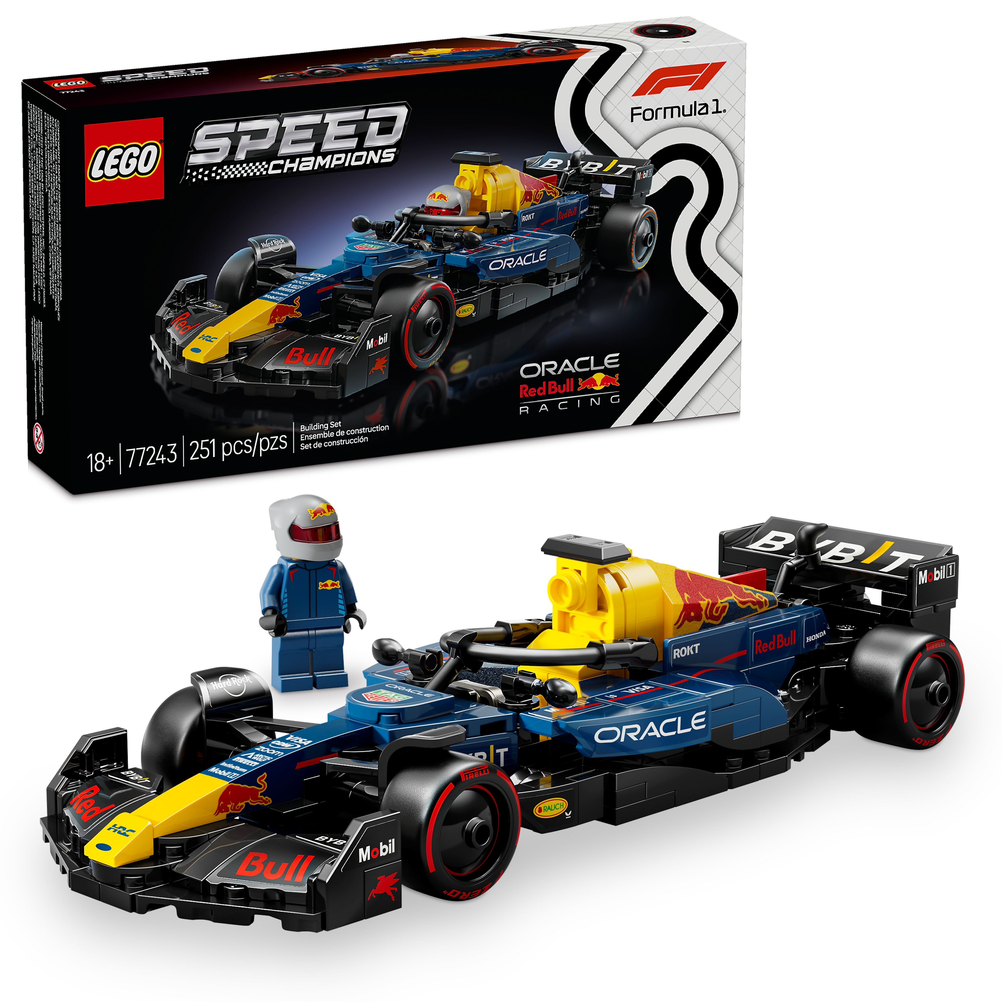 LEGO Speed Champions Oracle Red Bull Racing RB20 F1 Race Car, 251 Pieces (77243)