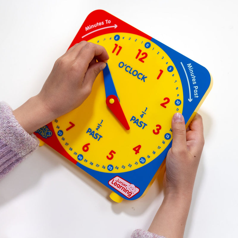Junior Learning What's the Time? Geared Clock, Multicolored (JRL718)