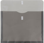 JAM Paper Premium Plastic Document File, 1 Pocket, Letter, Gray, 3/Pack (218V1smx3)