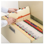 Manila File Folders, Straight Tabs, Letter Size, 0.75" Expansion, Manila, 100/Box