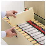 Manila File Folders, Straight Tabs, Letter Size, 0.75" Expansion, Manila, 100/Box