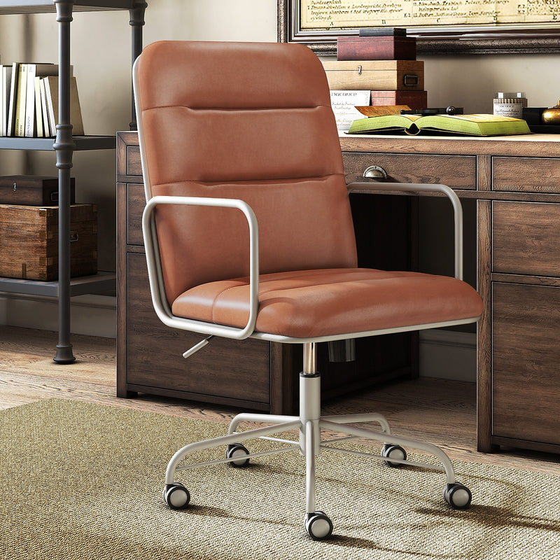 Finch Franklin Bonded Leather Computer and Desk Chair, Camel (CHR10060B)