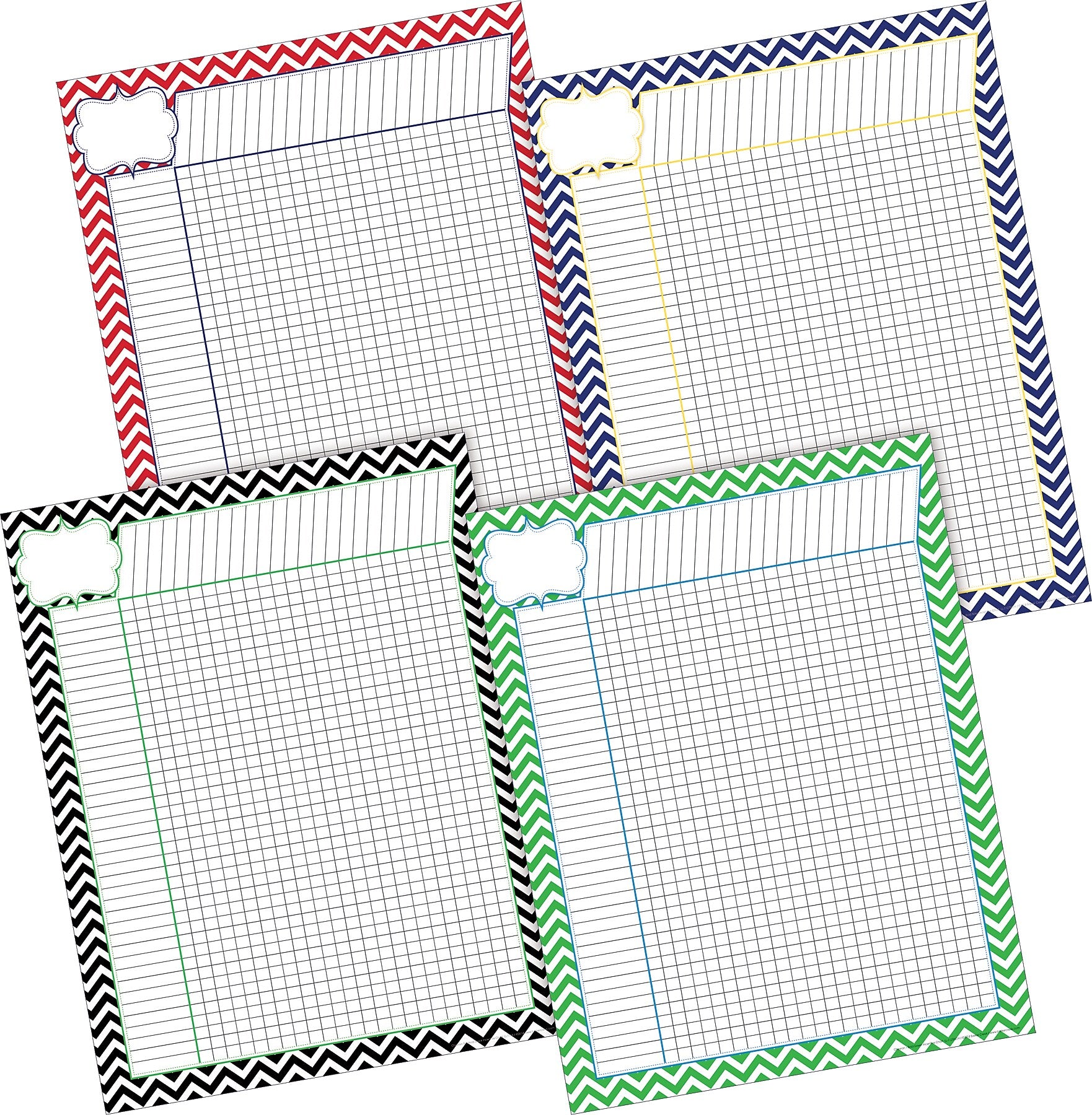 Barker Creek Nautical Chevron Calssroom Set, 403/Set (BCP3526)