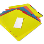 Heavy-Duty Plastic Dividers With Multicolor Tabs And White Labels , 5-Tab, 11 X 8.5, Assorted, 1 Set
