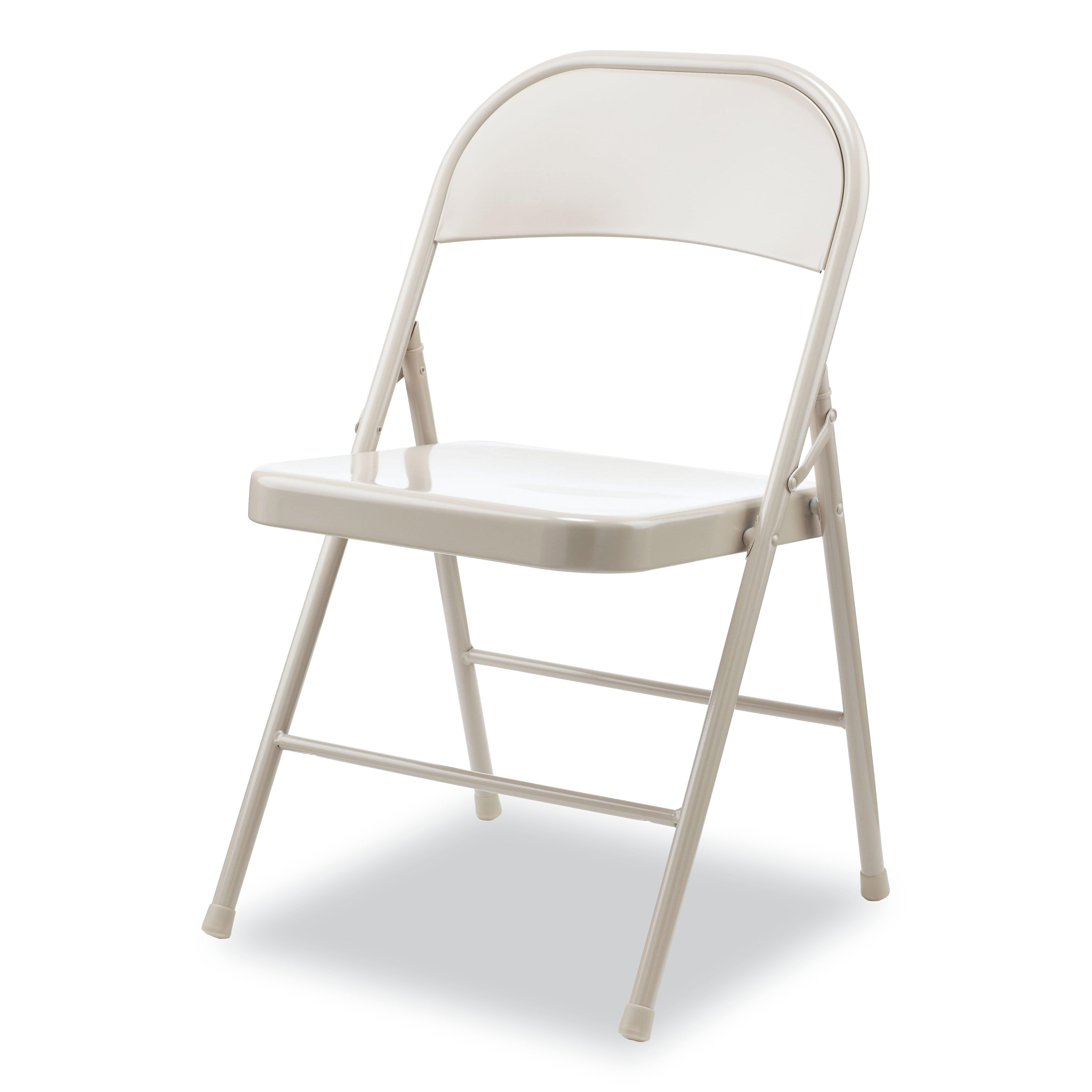 Alera Metal Office Folding Chair, Taupe, 4/Carton (ALECA944)