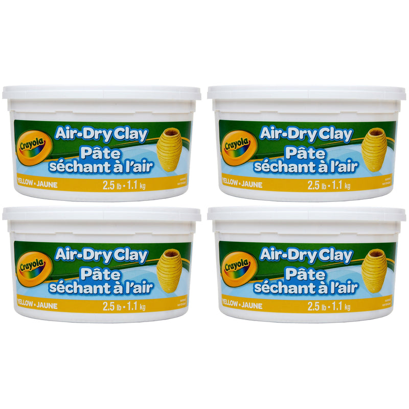 Crayola Air Dry Clay, Yellow, 4/Bundle (BIN575134-4)