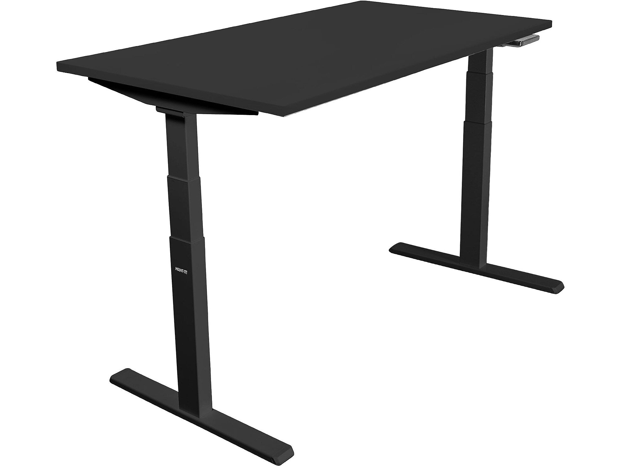 Mount-It! Ultimate 55"W Electric Rectangular Adjustable Standing Desk, Black (MI-18079)