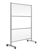 MasterVision Protector Series Mobile Glass Panel Divider, 69" x 22" x 49" (BVCDSP123046)