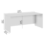 Bush Business Furniture Studio C 72"W Office Desk, Natural Elm (SCD272NE)