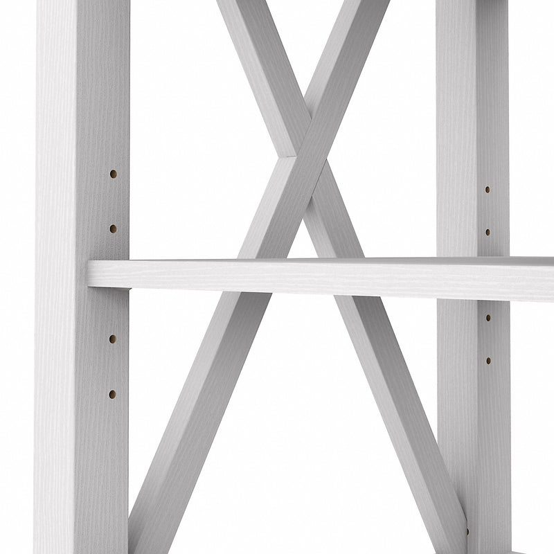 Bush Furniture Key West Console TV Stand, Screens up to 65", Pure White Oak (KWV160WT-03)