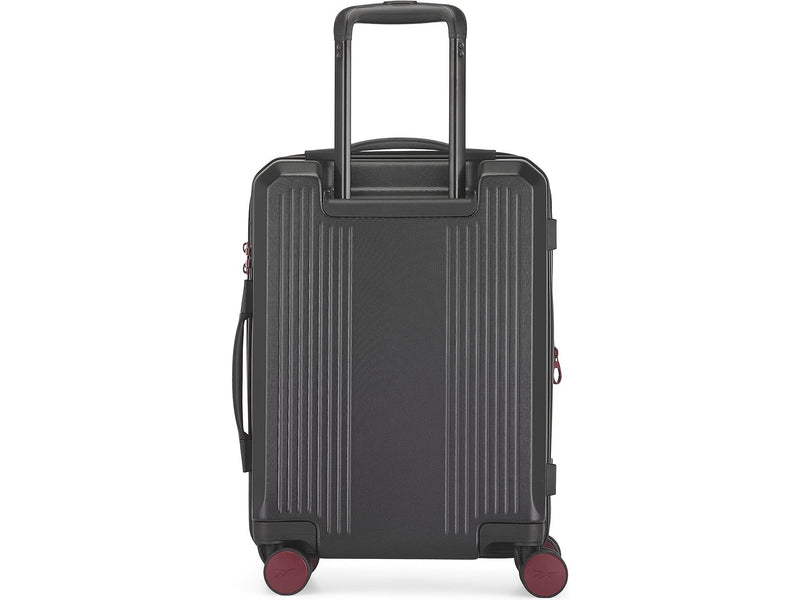 Reebok 21.25" Hardside Carry-On Suitcase, 8-Wheeled Spinner, TSA Checkpoint Friendly, Black (HLG4420RB-BLACK)