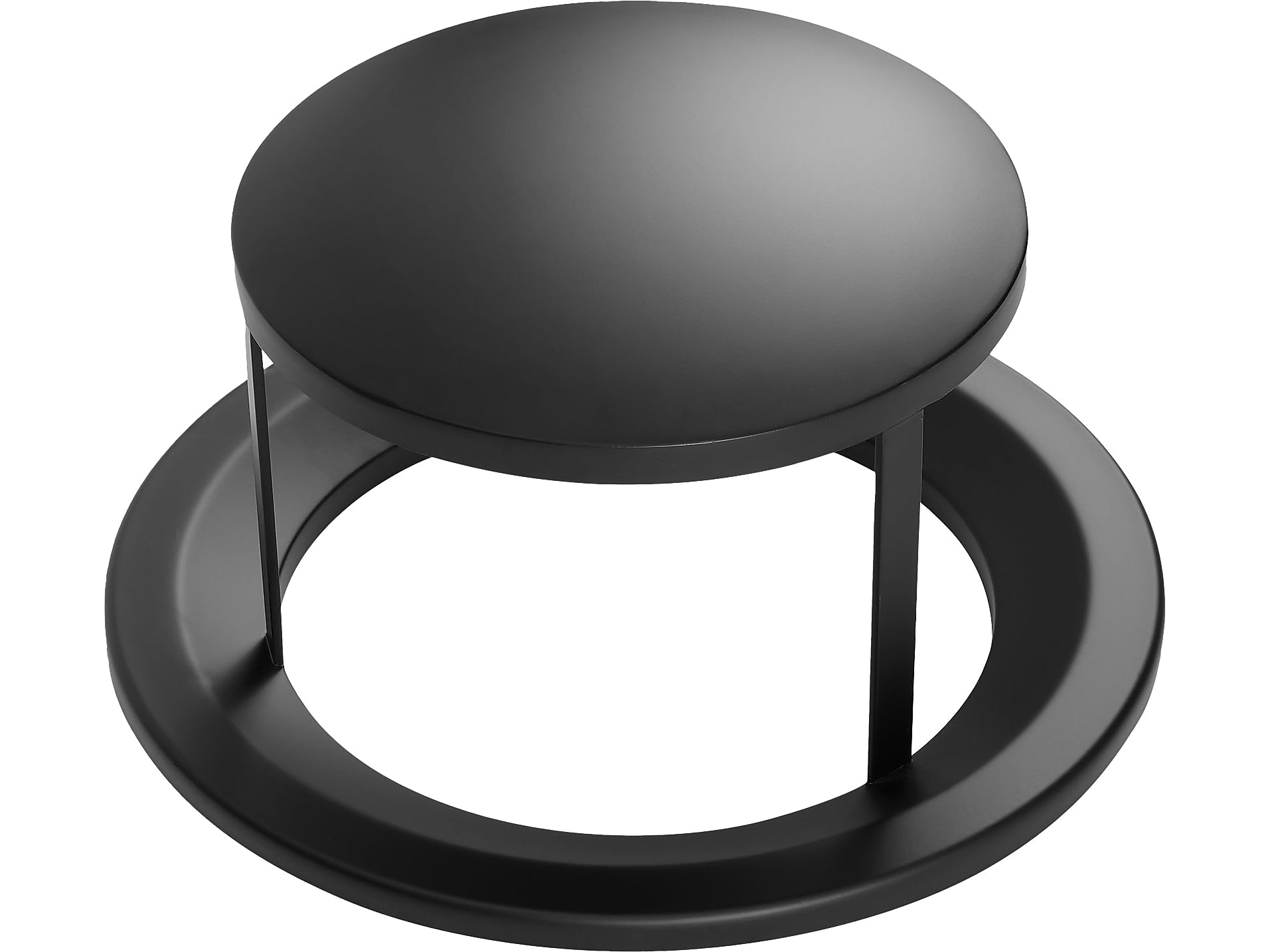 Alpine Industries Rain Bonnet Lid, 32 Gallon, Round, Black (ALP4400-01-RB)