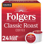 Folgers Classic Roast Coffee, Medium Roast, 0.28 oz. Keurig® K-Cup® Pods, 24/Box (6685)