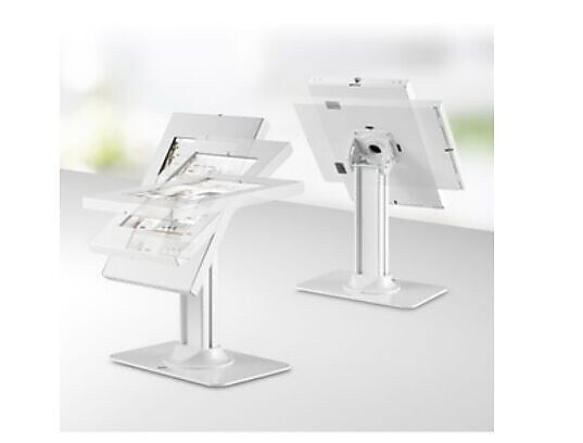 SIIG Security Lockable Countertop Kiosk Stand Holder for iPad , Kiosk , For Tablet, Stand, White (CE-MT3N11-S1)