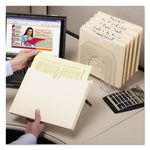 Manila File Jackets, 1-Ply Straight Tab, Letter Size, Manila, 50/box