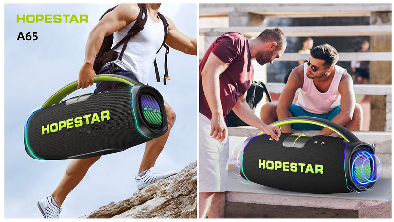 Worryfree Gadgets Hopestar Wireless Bluetooth 300W Portable Speaker, Water Resistant, Black (WA65-BLK)