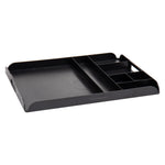 Mind Reader Plastic 7-Compartment Countertop Coffee Organizer Tray, Black (KEUTRAY-BLK)