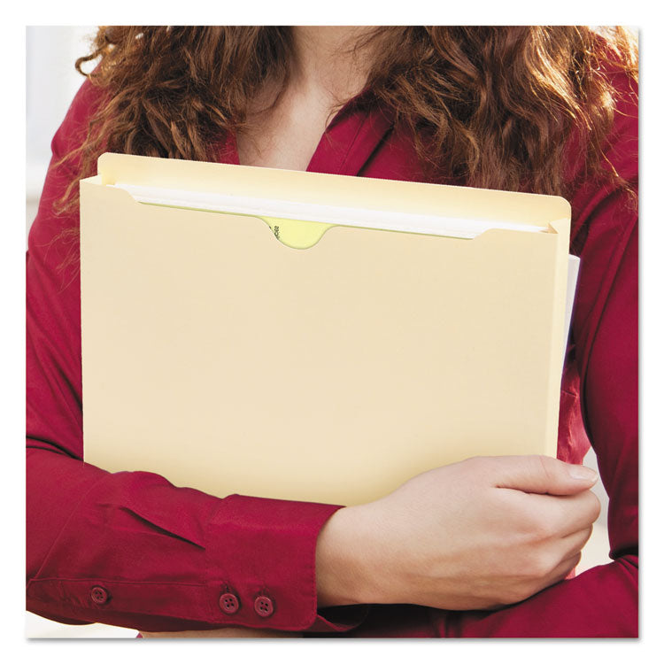 Manila File Jackets, 2-Ply Straight Tab, Letter Size, Manila, 50/box