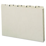 100% Recycled Daily Top Tab File Guide Set, 1/5-Cut Top Tab, 1 To 31, 8.5 X 14, Green, 31/set