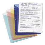 Organized Up Poly Slash Jackets, 2-Sections, Letter Size, Clear, 5/pack