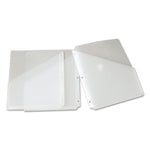 Organized Up Poly Slash Jackets, 2-Sections, Letter Size, Clear, 5/pack