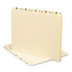 Alphabetic Top Tab Indexed File Guide Set, 1/5-Cut Top Tab, A To Z, 8.5 X 11, Manila, 25/set