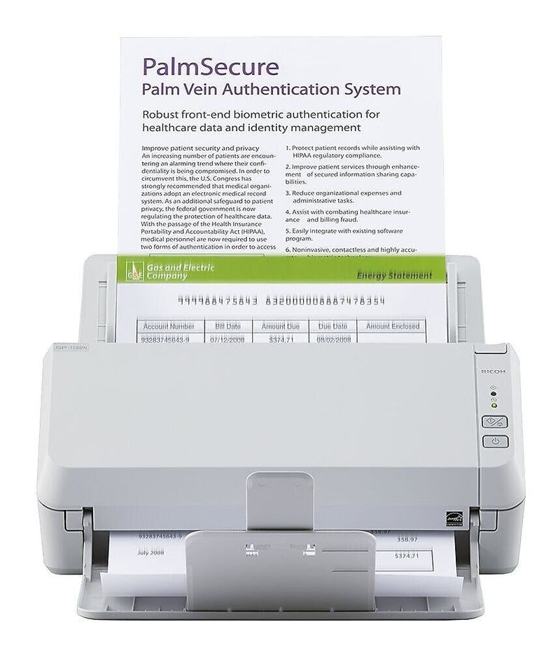 RICOH SP-1130N Duplex Document Scanner, White (PA03811-B025)