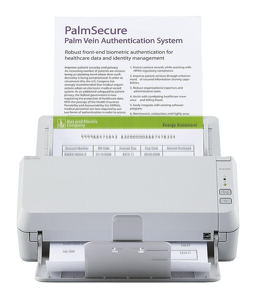 RICOH SP-1130N Duplex Document Scanner, White (PA03811-B025)