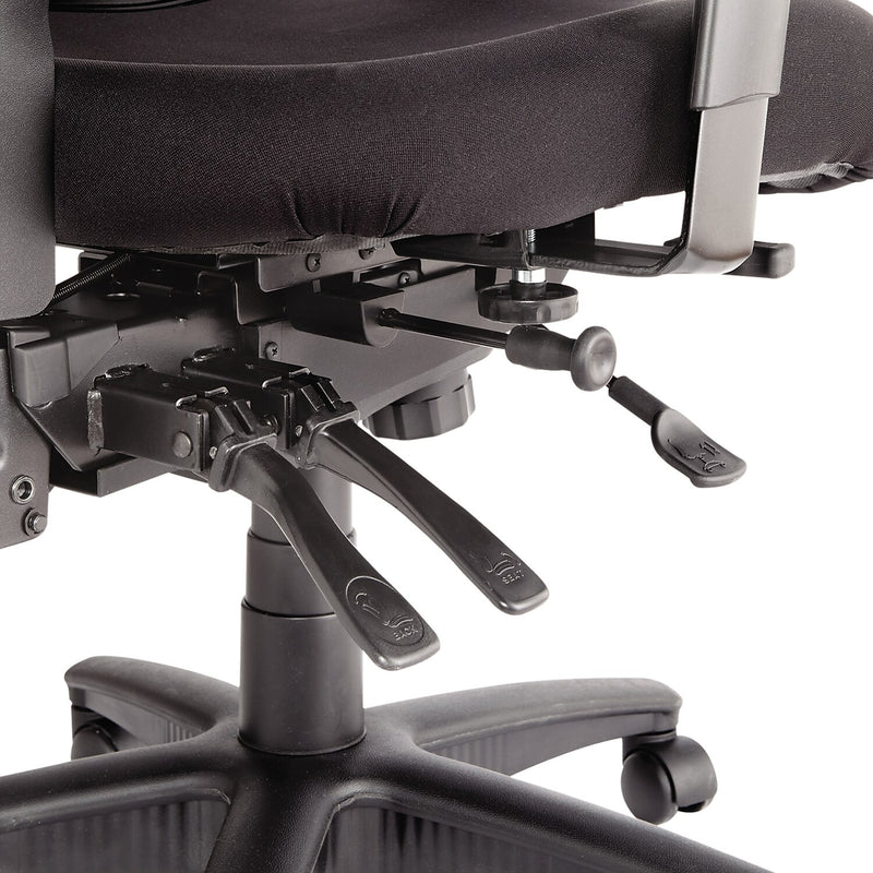 Alera Elusion Series Mesh Back Fabric Task Chair, Black (ALEEL42ME10B)