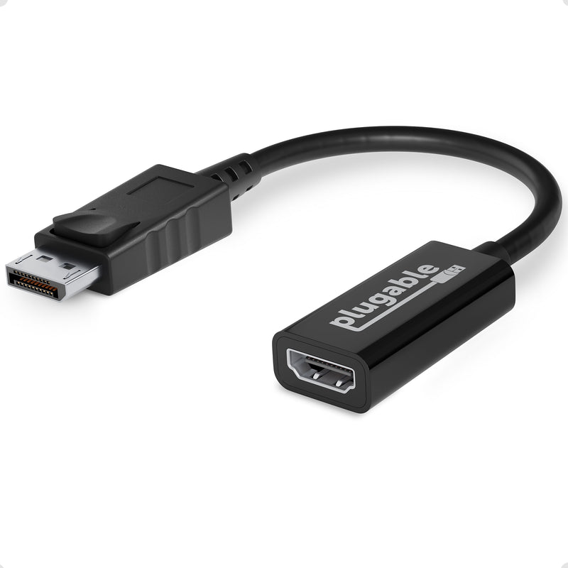 Plugable DisplayPort to HDMI Audio/Video Adapter, Male to Female, Black  (DP-HDMI)