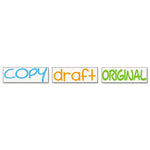 Interlocking Stack Stamp, Copy, Draft, Original, 1.81" X 0.63", Assorted Fluorescent Ink
