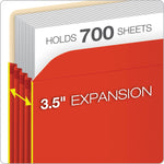 Pendaflex Color Reinforced File Pocket, 3 1/2" Expansion, Letter Size, Red (1524E RED)