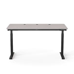 VersaDesk PowerLift 60"W Electric Rectangular Adjustable Standing Desk, Gray/Black (PLSDR6030-BG-APP)
