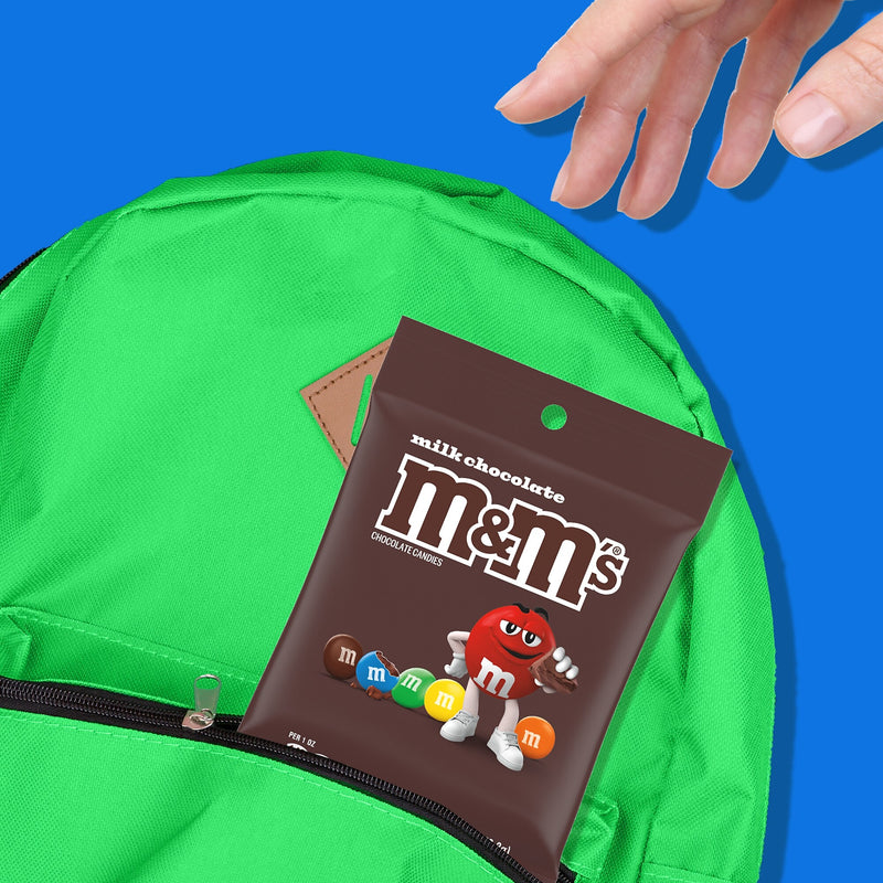 M&M'S Milk Chocolate Candy, 5.3 oz. Bag, 12/Pack (MMM01731)